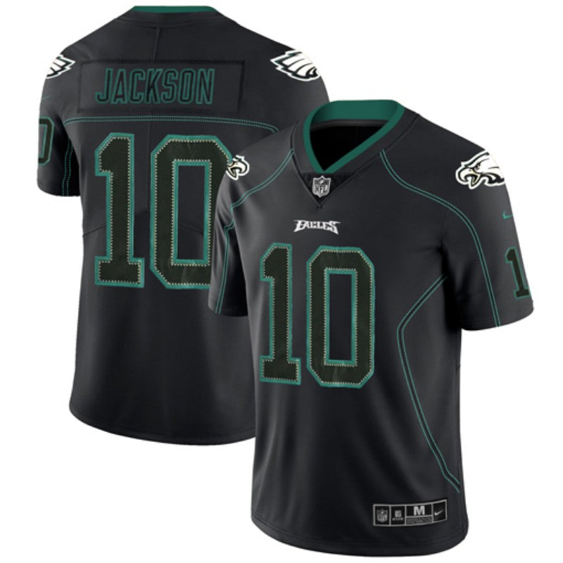Mens Philadelphia Eagles #10 DeSean Jackson Lights Out Black Color Rush Limited Stitched NFL Jersey
