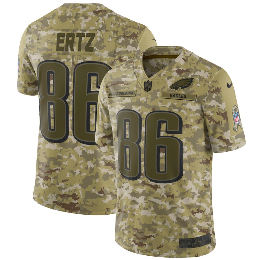 Mens Philadelphia Eagles #86 Zach Ertz 2018 Camo Salute to Service Limited Stitched NFL Jersey