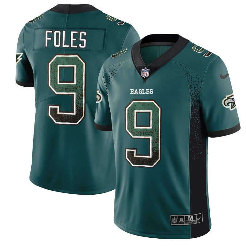 Mens Philadelphia Eagles #9 Nick Foles Green 2018 Drift Fashion Color Rush Limited Stitched NFL Jersey