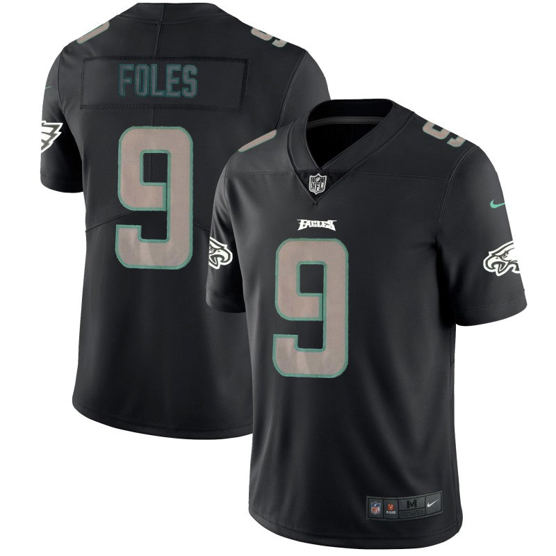 Mens Philadelphia Eagles #9 Nick Foles Black 2018 Impact Limited Stitched NFL Jersey