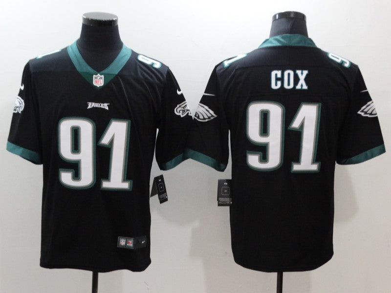 Mens Philadelphia Eagles #91 Fletcher Cox Black Vapor Untouchable Limited Stitched NFL Jersey