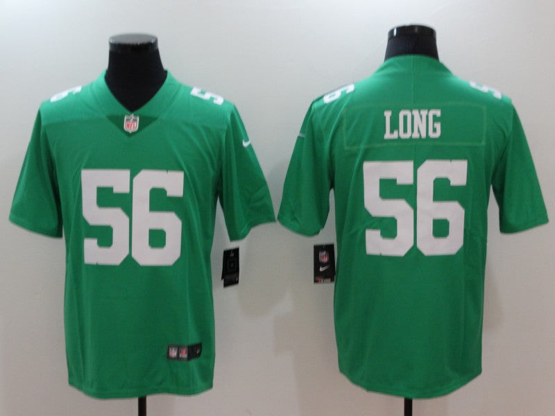 Mens Philadelphia Eagles #56 Chris Long Green Throwback Vapor Untouchable Limited Stitched NFL Jersey