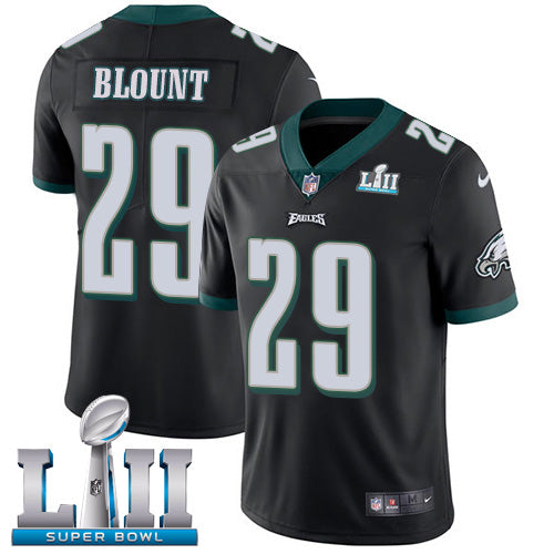 Mens Philadelphia Eagles #29 LeGarrette Blount Black Super Bowl LII Game Event Stitched NFL Jersey