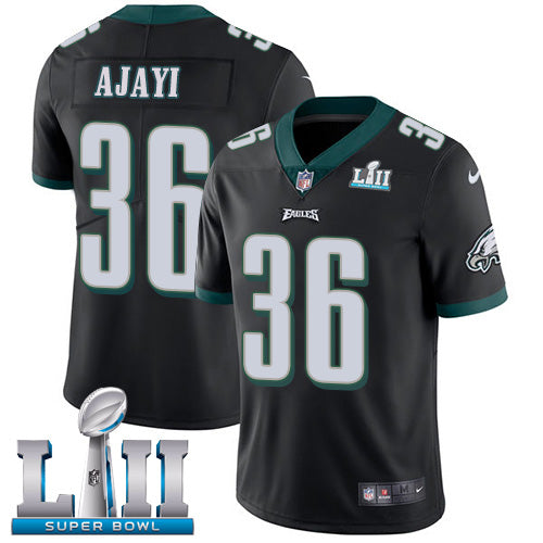 Mens Philadelphia Eagles #Jay Ajayi Black Super Bowl LII Game Stitched NFL Jersey