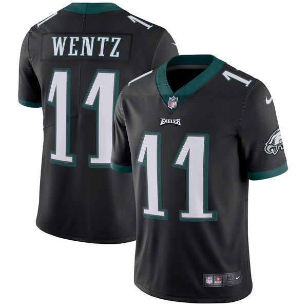 Mens Philadelphia Eagles #11 Carson Wentz Nike Black Vapor Untouchable Limited Stitched NFL Jersey
