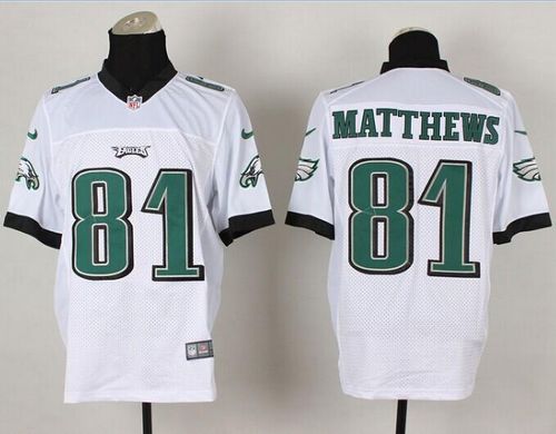 Nike Eagles #81 Jordan Matthews White Mens Stitched NFL Elite Jersey