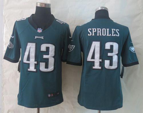 Nike Eagles #43 Darren Sproles Midnight Green Team Color Mens Stitched NFL Game Jersey