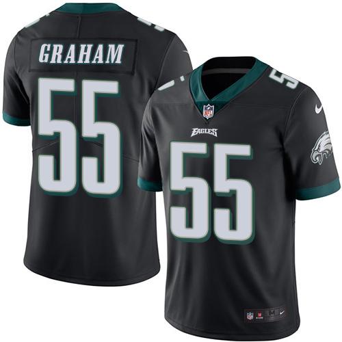 Nike Eagles #55 Brandon Graham Black Mens Stitched NFL Limited Rush Jersey