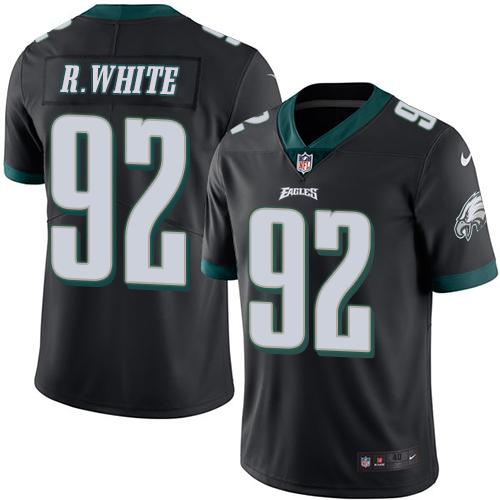 Nike Eagles #92 Reggie White Black Mens Stitched NFL Limited Rush Jersey