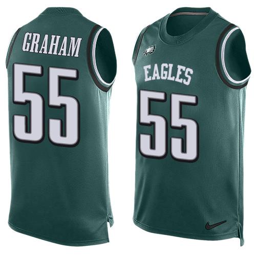 Nike Eagles #55 Brandon Graham Midnight Green Team Color Mens Stitched NFL Limited Tank Top Jersey