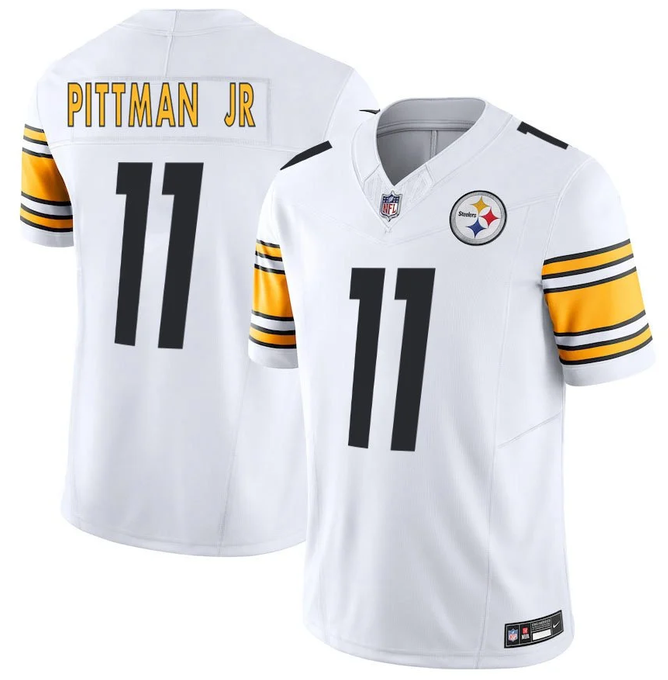 Mens Pittsburgh Steelers #11 Michael Pittman Jr White FUSE Vapor Limited Stitched Football Jersey