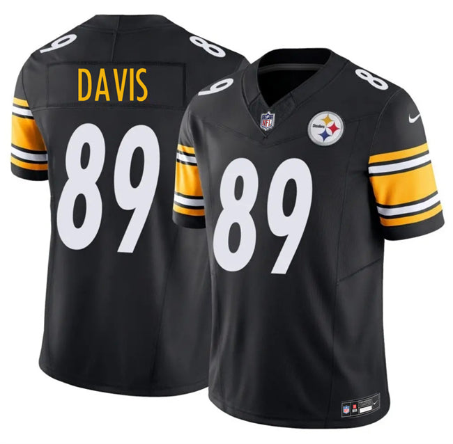 Mens Pittsburgh Steelers #89 Joaquin Davis Black 2026 FUSE Vapor Limited Stitched Football Jersey