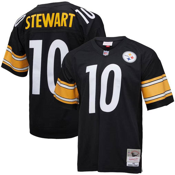 Mens Pittsburgh Steelers #10 Kordell Stewart Black Stitched Football Jersey