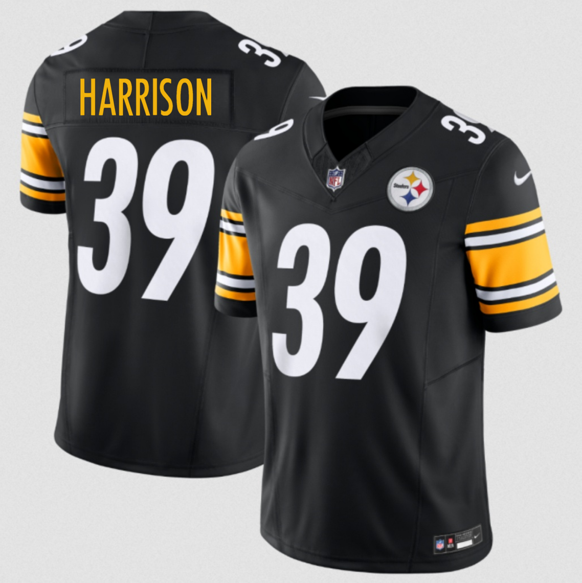 Mens Pittsburgh Steelers #39 Malik Harrison Black 2026 FUSE Vapor Limited Stitched Football Jersey
