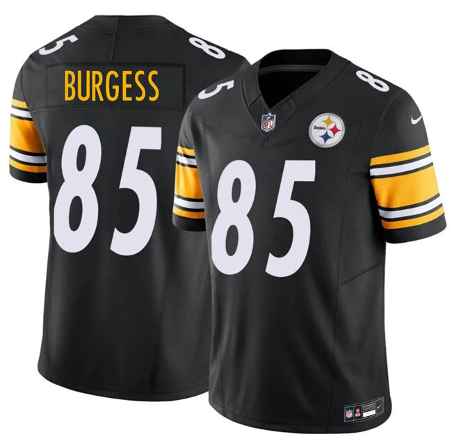 Mens Pittsburgh Steelers #85 Cole Burgess Black 2026 FUSE Vapor Limited Stitched Football Jersey