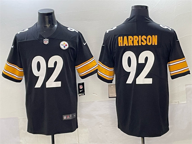 Mens Pittsburgh Steelers #92 James Harrison Black Vapor Limited Stitched Football Jersey