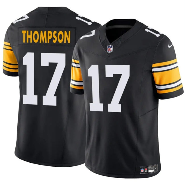 Mens Pittsburgh Steelers #17 Skylar Thompson Black 2025 FUSE Alternate Vapor Untouchable Limited Stitched Jersey