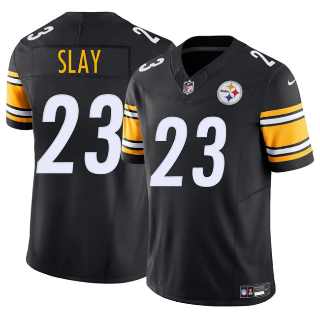 Mens Pittsburgh Steelers #23 Darius Slay Black 2025 FUSE Vapor Limited Stitched Football Jersey