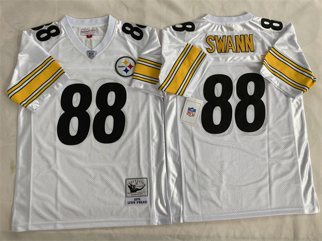Mens Pittsburgh Steelers #88 Lynn Swann White Vapor Limited Stitched Football Jersey
