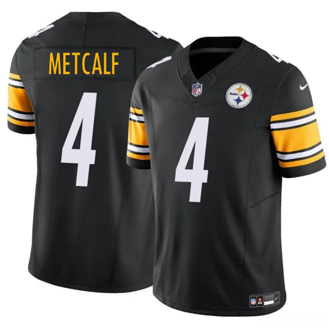 Mens Pittsburgh Steelers #4 DK Metcalf Black 2024 FUSE Vapor Untouchable Limited Stitched Jersey