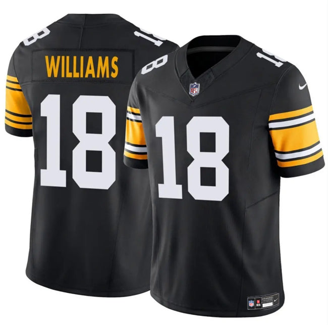 Mens Pittsburgh Steelers #18 Mike Williams Black 2024 FUSE Alternate Vapor Untouchable Limited Stitched Jersey