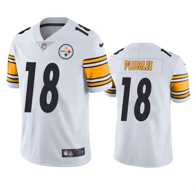Mens Pittsburgh Steelers #18 John Rhys Plumlee White Vapor Untouchable Limited Stitched Jersey