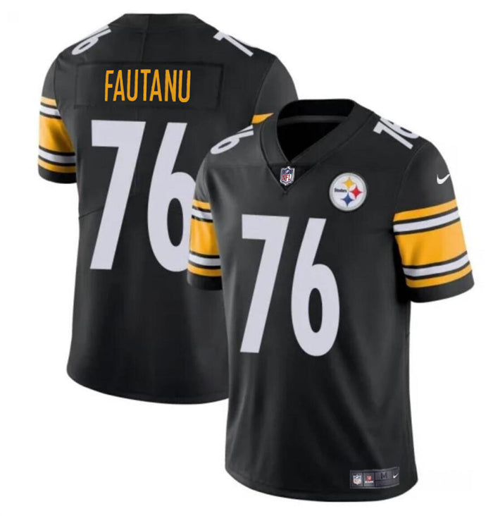 Mens Pittsburgh Steelers #76 Troy Fautanu Black Vapor Untouchable Limited Stitched Jersey