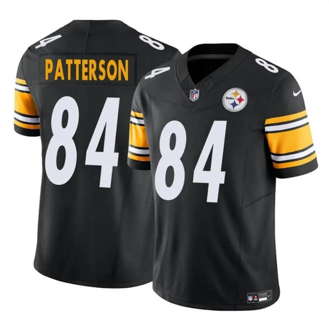 Mens Pittsburgh Steelers #84 Cordarrelle Patterson Black 2024 FUSE Vapor Untouchable Limited Stitched Jersey