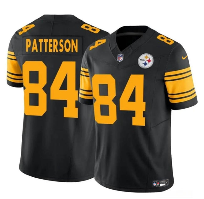Mens Pittsburgh Steelers #84 Cordarrelle Patterson Black 2024 FUSE Color Rush Limited Stitched Jersey