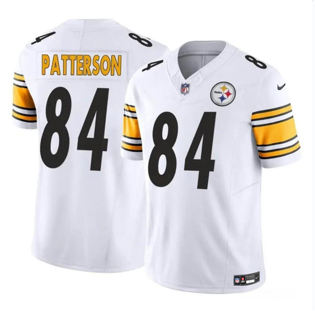 Mens Pittsburgh Steelers #84 Cordarrelle Patterson White 2024 FUSE Vapor Untouchable Limited Stitched Jersey