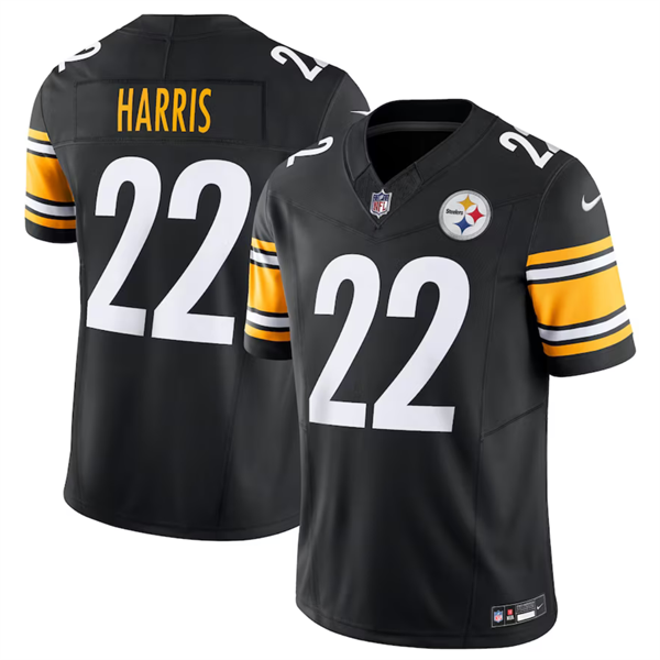 Mens Pittsburgh Steelers Black #22 Najee Harris 2023 FUSE Vapor Untouchable Limited Stitched Jersey