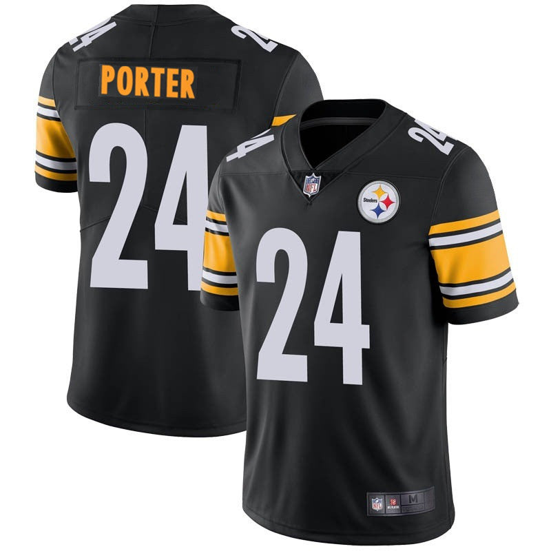 Mens Pittsburgh Steelers #24 Joey Porter Jr Black 2023 Draft Vapor Untouchable Limited Stitched Jersey