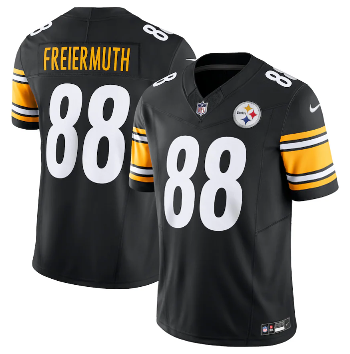 Mens Pittsburgh Steelers #88 Pat Freiermuth Black 2023 FUSE Vapor Untouchable Limited Jersey