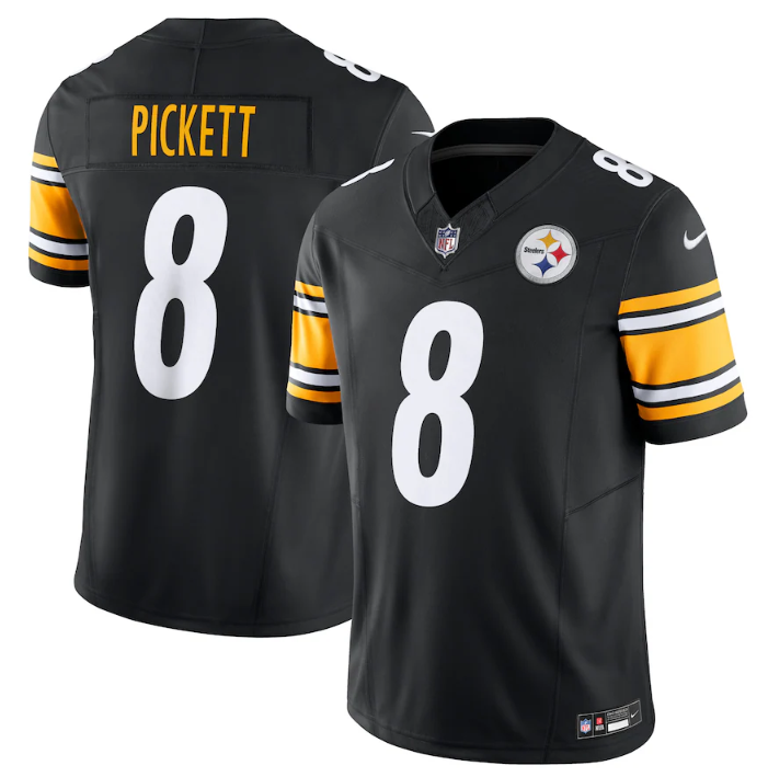 Mens Pittsburgh Steelers #8 Kenny Pickett Black 2023 FUSE Vapor Untouchable Limited Jersey