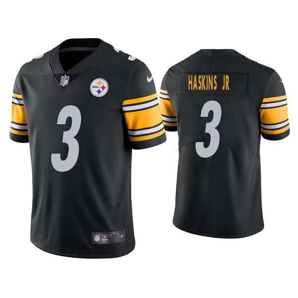 Mens Pittsburgh Steelers #3 Dwayne Haskins Jr Black Vapor Untouchable Limited Stitched Jersey