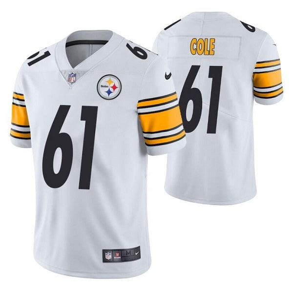 Mens Pittsburgh Steelers #61 Mason Cole White Vapor Untouchable Limited Stitched Jersey