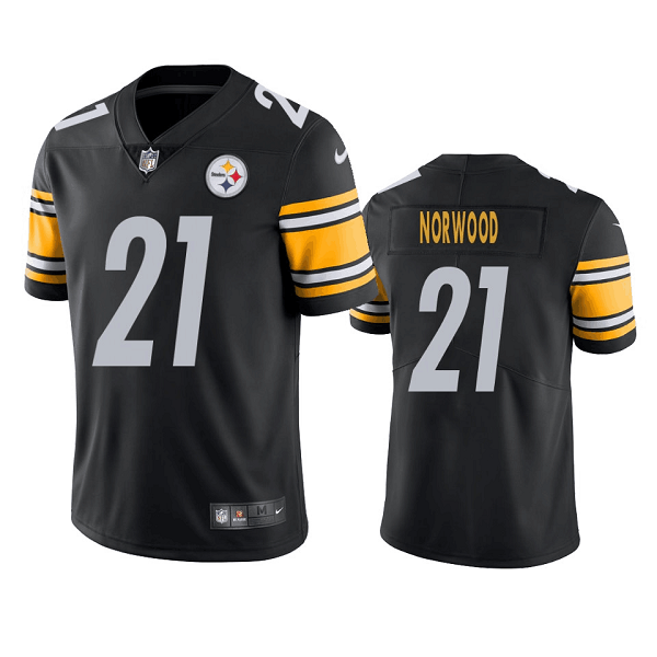 Mens Pittsburgh Steelers #21 Tre Norwood Black Vapor Untouchable Limited Stitched Jersey