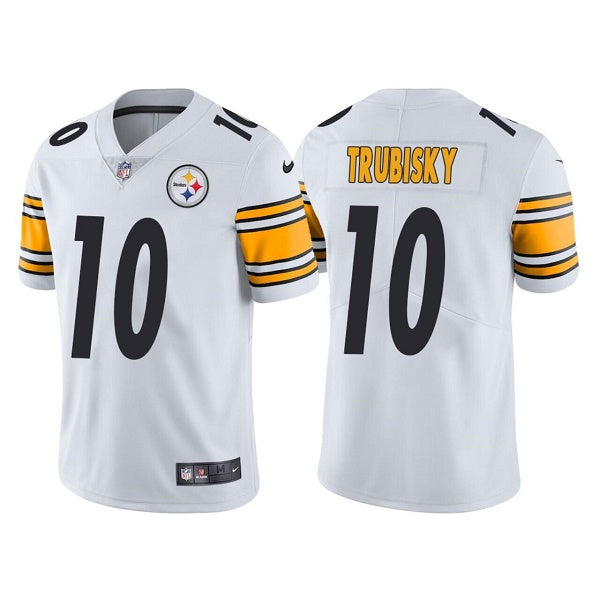 Mens Pittsburgh Steelers #10 Mitchell Trubisky White Vapor Untouchable Limited Stitched Jersey