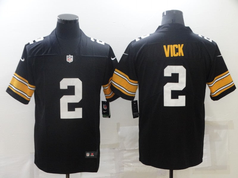 Mens Pittsburgh Steelers #2 Michael Vick Black Limited Stitched Jersey