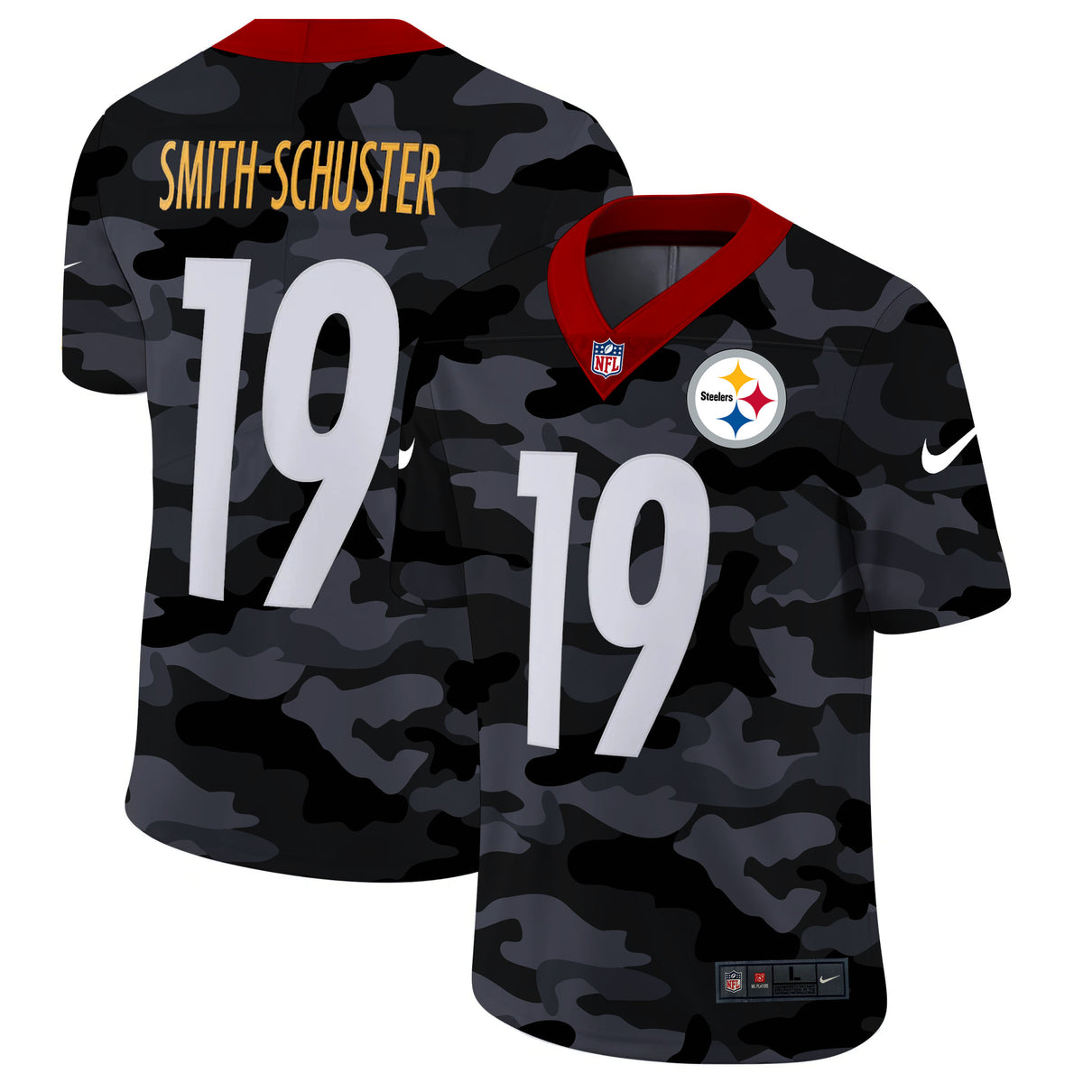 Mens Pittsburgh Steelers #19 JuJu Smith-Schuster 2020 Camo Stitched Limited Jersey