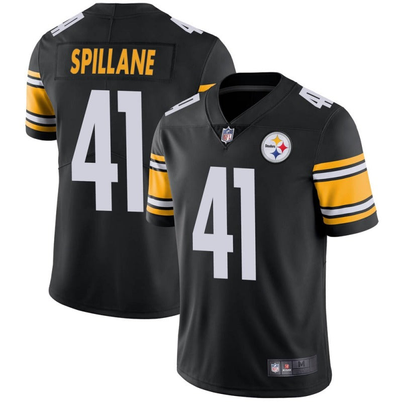 Mens Pittsburgh Steelers #41 Robert Spillane Black Vapor Untouchable Limited Stitched Jersey