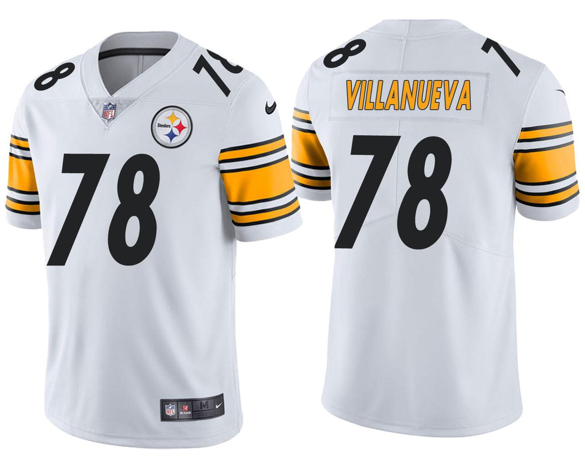 Mens Pittsburgh Steelers #78 Alejandro Villanueva White Vapor Untouchable Limited Stitched Jersey