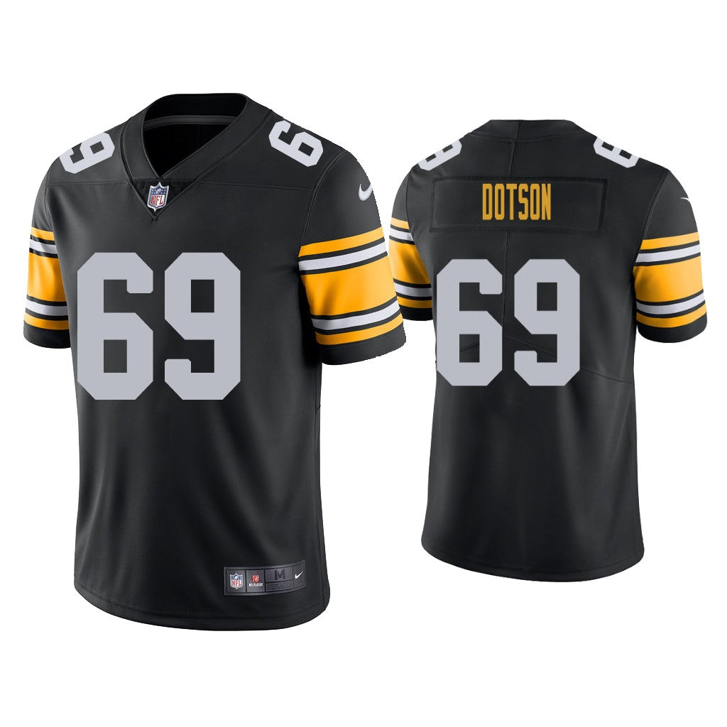 Mens Pittsburgh Steelers #69 Kevin Dotson Black Vapor Untouchable Limited Stitched Jersey