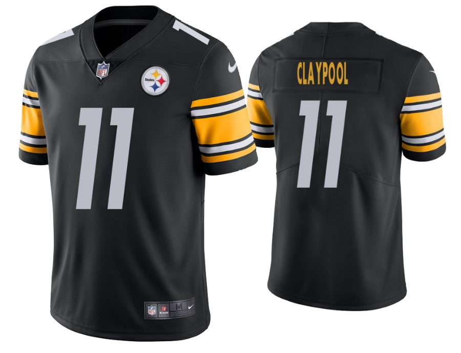 Mens Pittsburgh Steelers #11 Chase Claypool Black Vapor Untouchable Limited Stitched Jersey