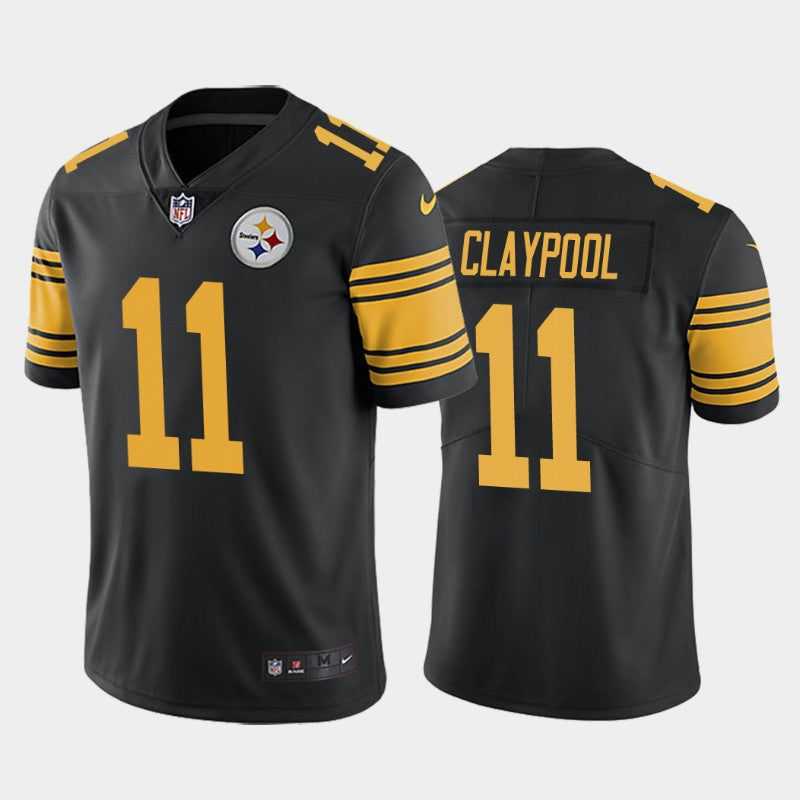 Mens Pittsburgh Steelers #11 Chase Claypool Black Color Rush Limited Stitched NFL Jersey