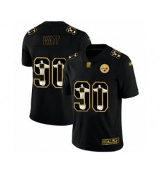 Mens Pittsburgh Steelers #90 T J Watt Black Jesus Faith Edition Limited Stitched Jersey