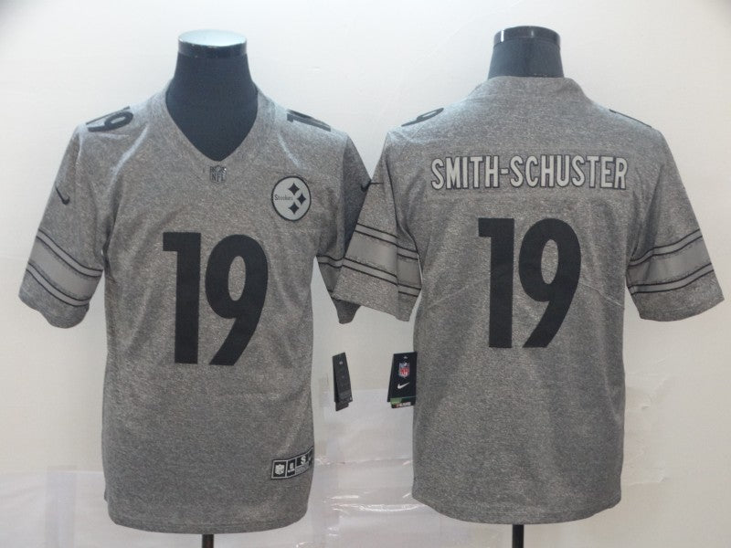 Mens Pittsburgh Steelers #19 JuJu Smith-Schuster 2019 Grey Stitched NFL Jersey