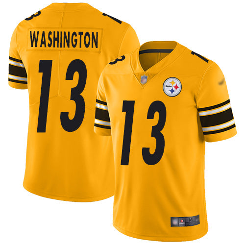 Mens Pittsburgh Steelers #13 James Washington Gold Inverted Legend Stitched NFL Jersey