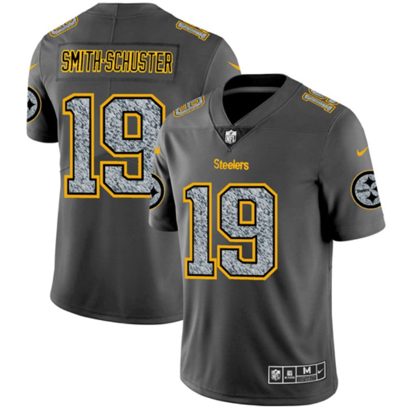 Mens Pittsburgh Steelers #19 JuJu Smith-Schuster 2019 Gray Fashion Static Limited Stitched NFL Jersey