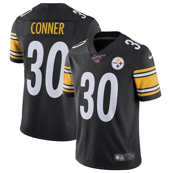 Mens Pittsburgh Steelers #30 James Conner Black 2019 100th Season Vapor Untouchable Limited Stitched NFL Jersey